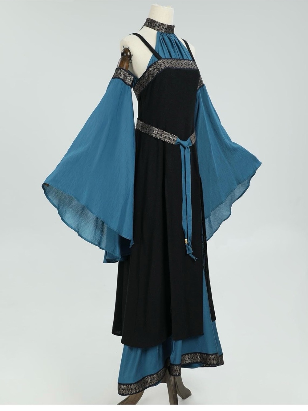 Medieval Renaissance Dress Costume Elf Off Shoulder Belt and Sleeves - Picture 5 of 7